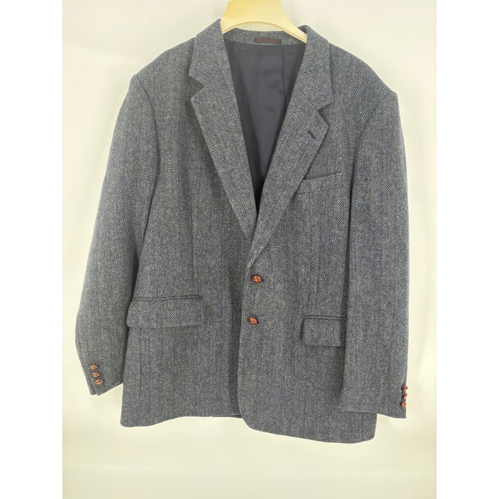 Brookcraft Men's 44R Wool Blazer Herringbone Tweed Sport‎ Coat Jacket